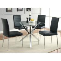 Coaster Furniture 120767BLK Vance Upholstered Dining Chairs Black (Set of 4)